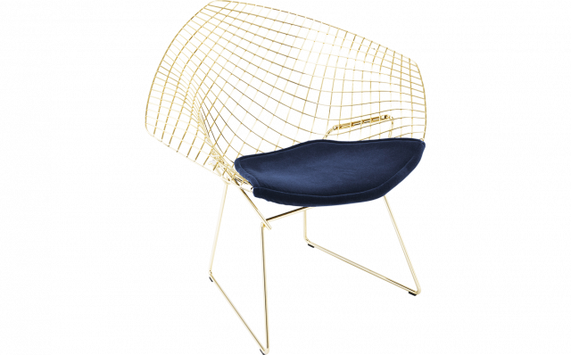 Bertoia Diamond Chair – Gold