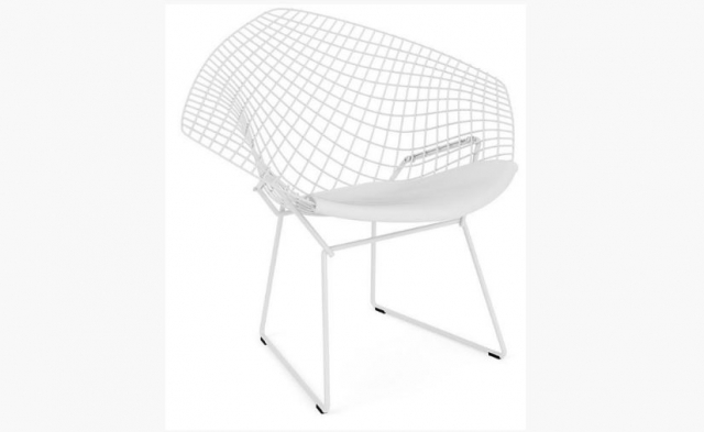 Bertoia diamond armchair & seat pad